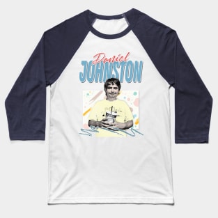 90s Style Aesthetic Daniel Johnston Tribute Design Baseball T-Shirt